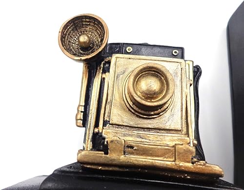 Miniatura 5 de ISOTO Estantería con extremos para libros, cámara, proyector de películas, sujetalibros pesado, vintage, hipster, oficina, estudio, CD, DVD, viajes,