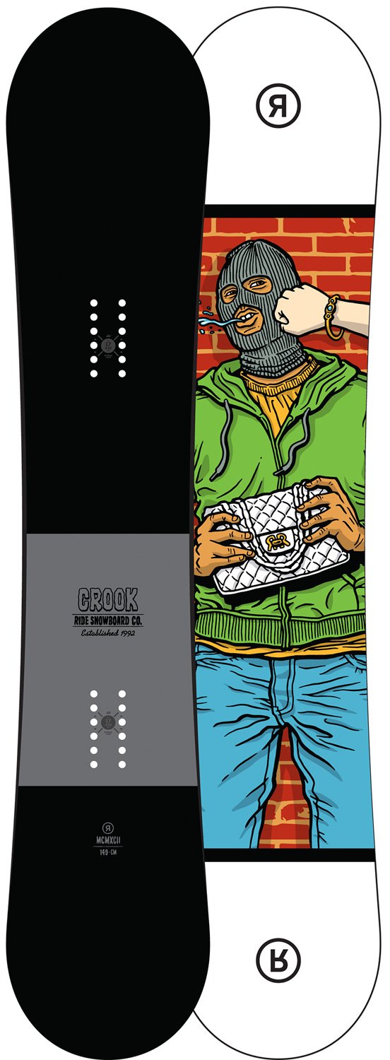 Amazon | Ride Crookスノーボード2017 ブラック | Ride | ボード