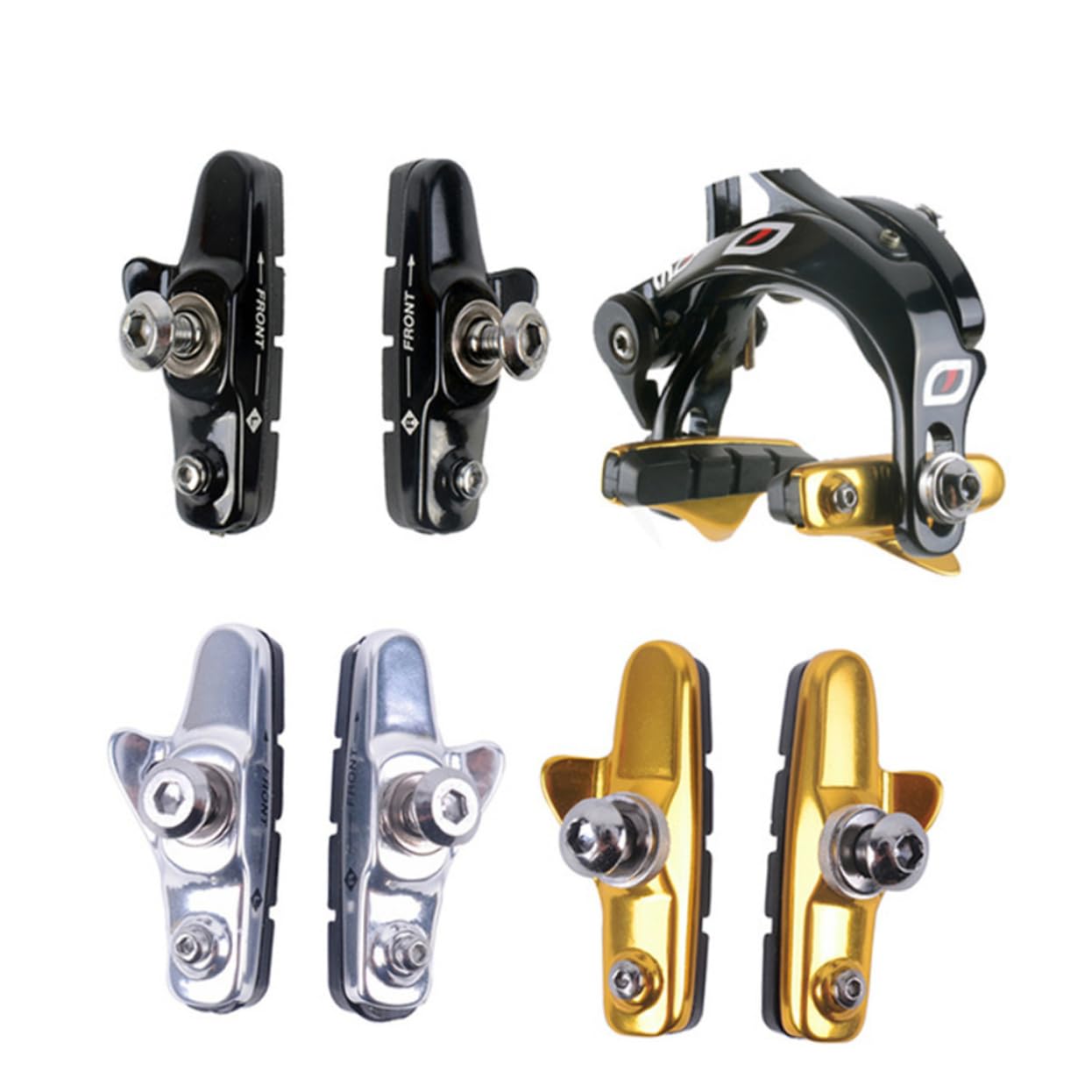 4 Paires Patins De Frein Vélo VTT/course - Cuivre Et Kevlar - Compatible Shimano Et Autres