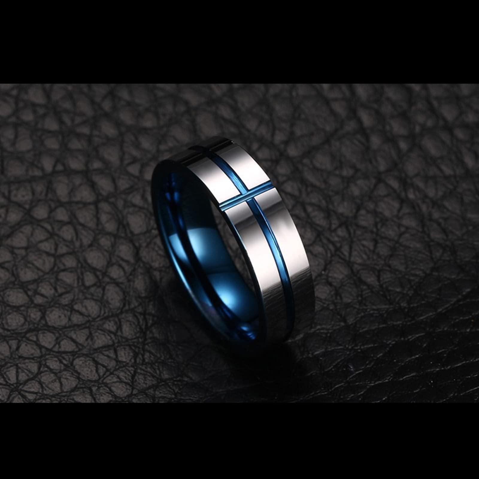 Paar Halsketten mit Gravur Edelstahl, Charms Anhänger Ring Kreuz 6MM Partnerketten für Sie und Ihn