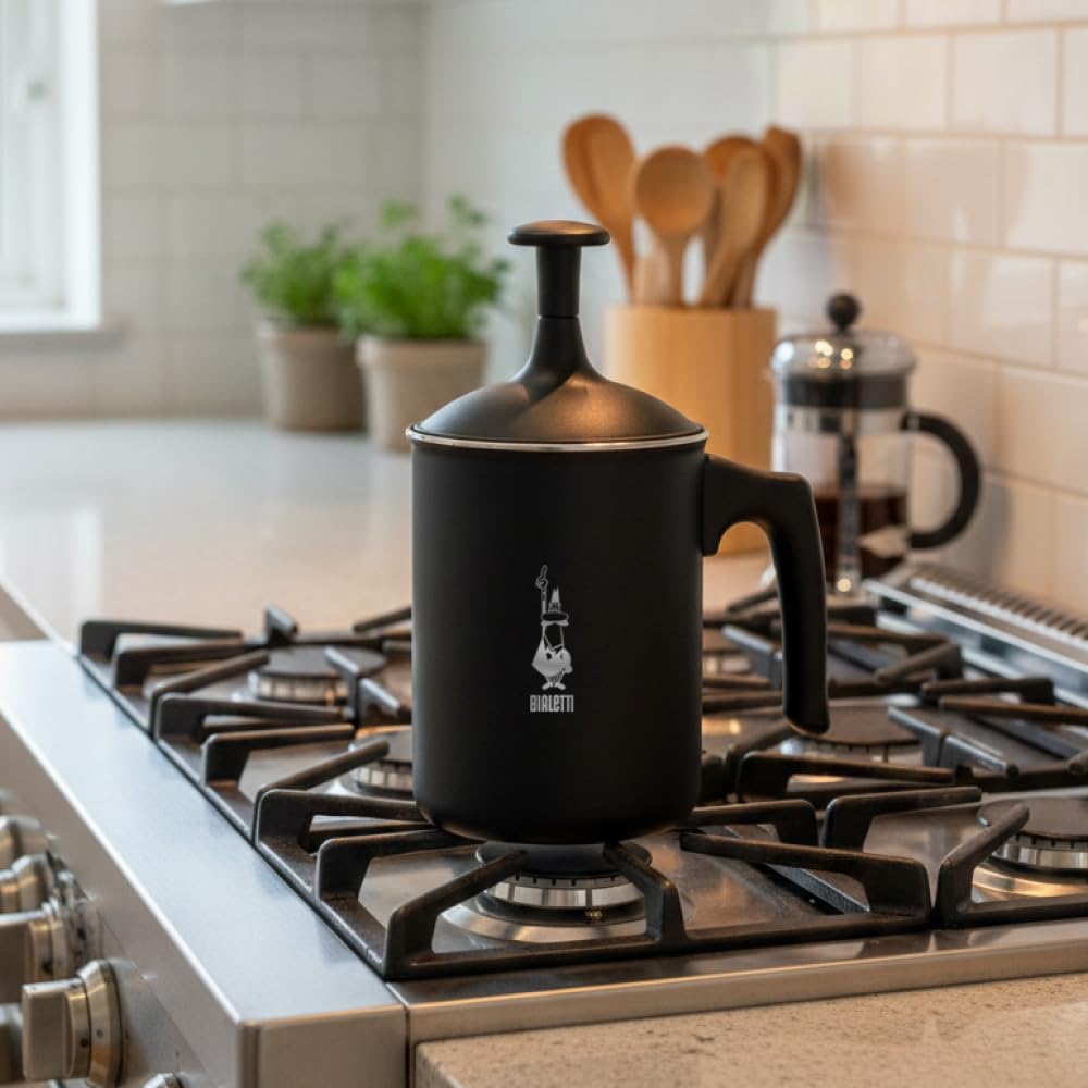 Bialetti Tutto Crema, Perfect Cream, No apto para cocinas de inducción, Apto para lavavajillas, Aluminio antiadherente, 3 Tazas (160ml)