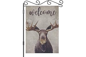 AOYEGO Moose Welcome Garden Flag