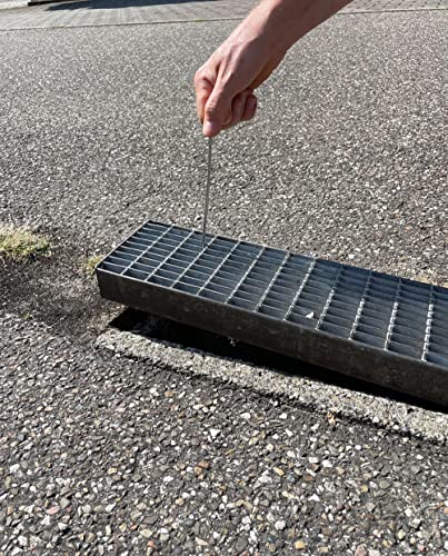 foto-kontor Haken für Abflussgitter Demontageschlüssel Hebewerkzeug Abdeckgitter Gitter anheben Entwässerungsrinne öffnen
