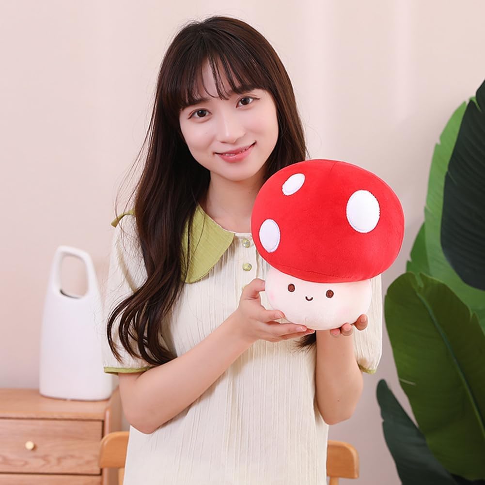 SNOWOLF 23 cm Fungo Peluche Giocattolo 3D Morbido Fungo Peluche Cuscino Kawaii Squishy Bambola Pieno Abbraccio Cuscino Regalo per Ragazze Bambini Donn