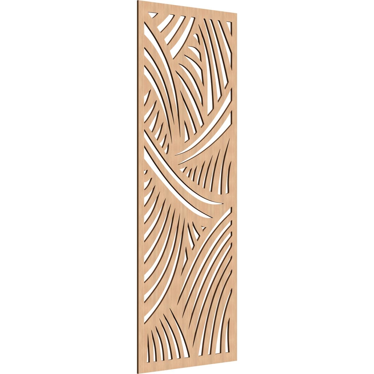 25 3/8"W x 64 3/8"H x 1/4"T Chester Decorative Fretwork Wood Wall Panels, Hickory