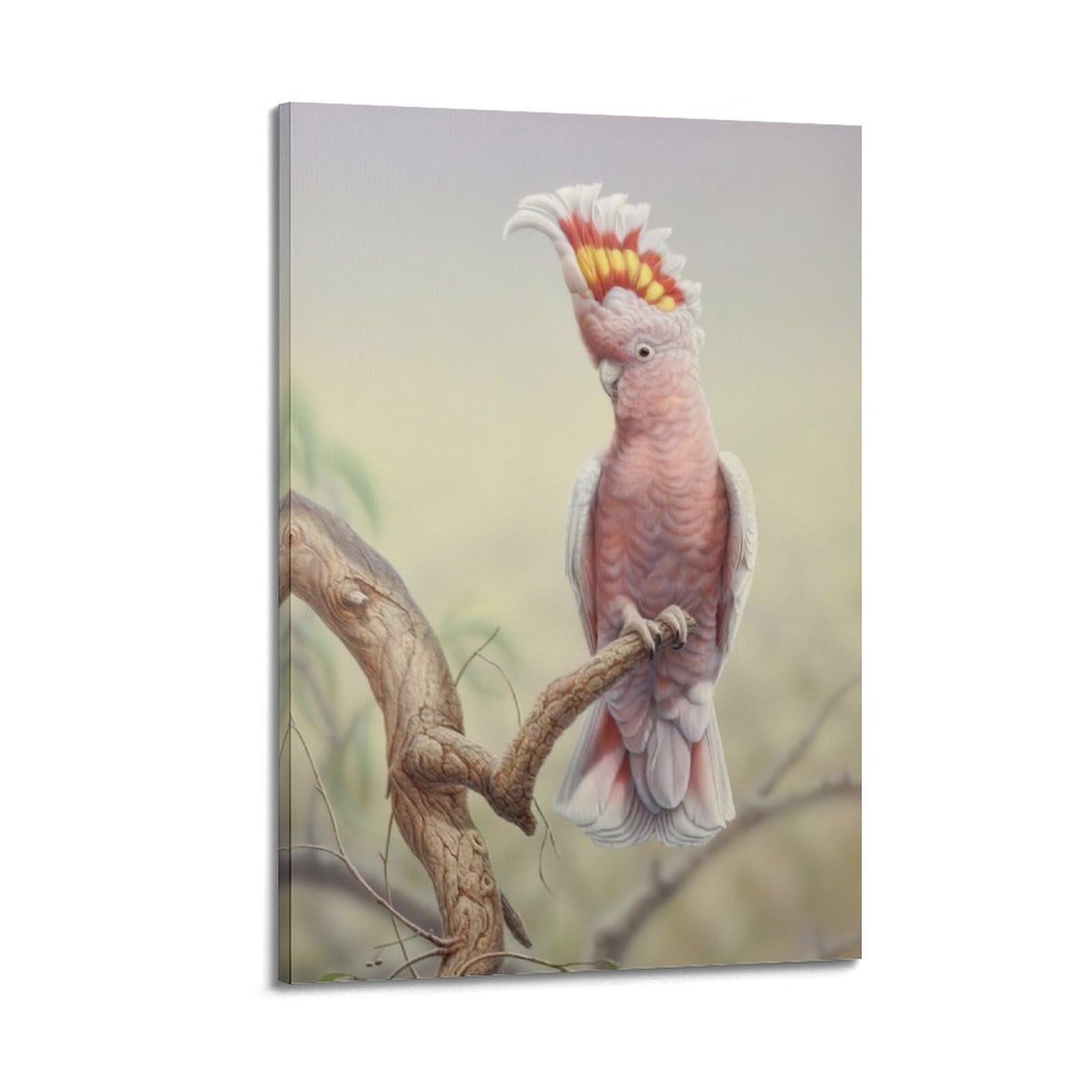 CXHJCA Animal Artwork Poster Pink Parrot 1 Poster Decorative Painting Canvas Wall Posters And Art Picture Print Modern Family Bedroom Decor Posters 20x30inch(50x75cm)