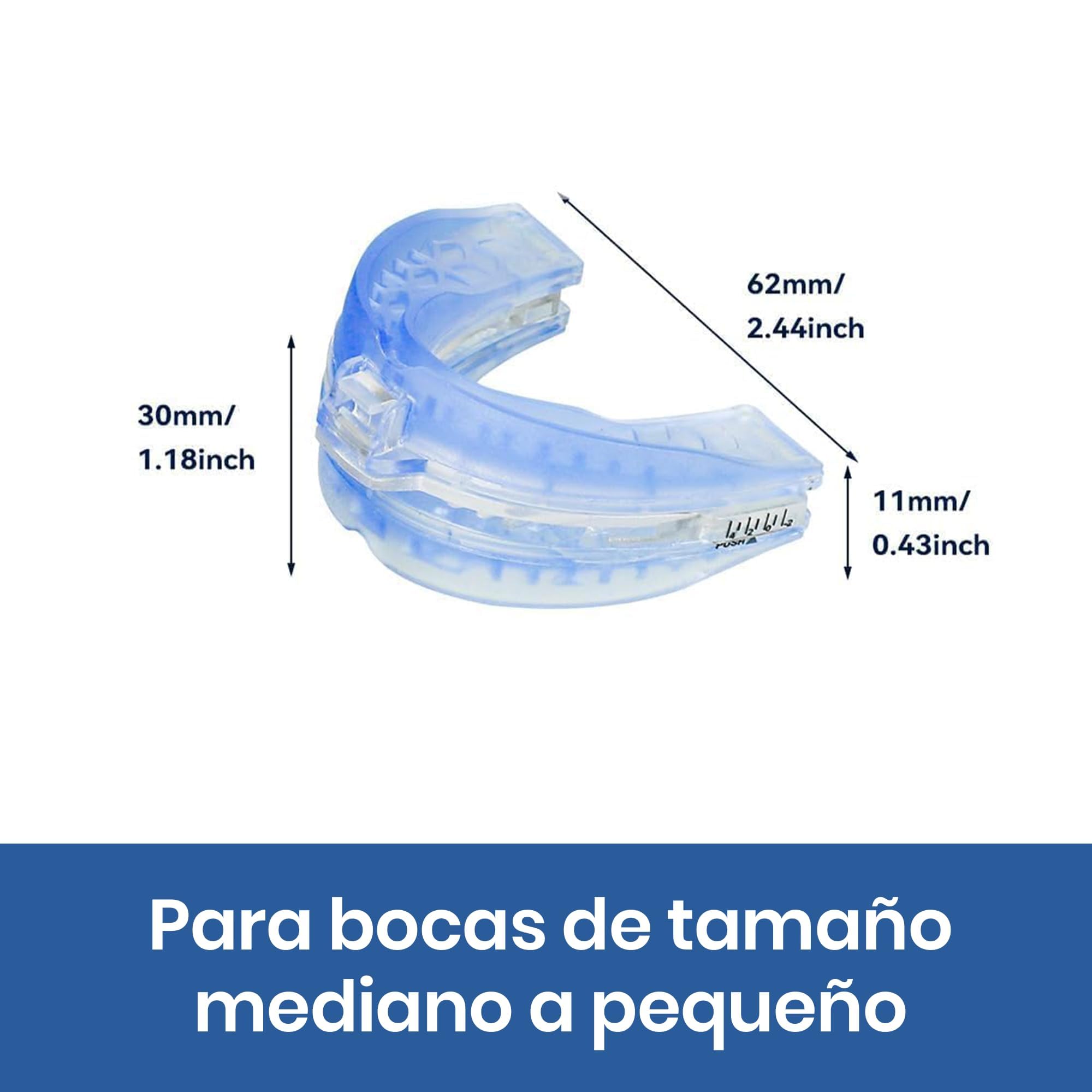 Férula Antirronquidos de Avance Mandibular Ajustable Termomoldeable para Reducir Ronquidos y Bruxismo