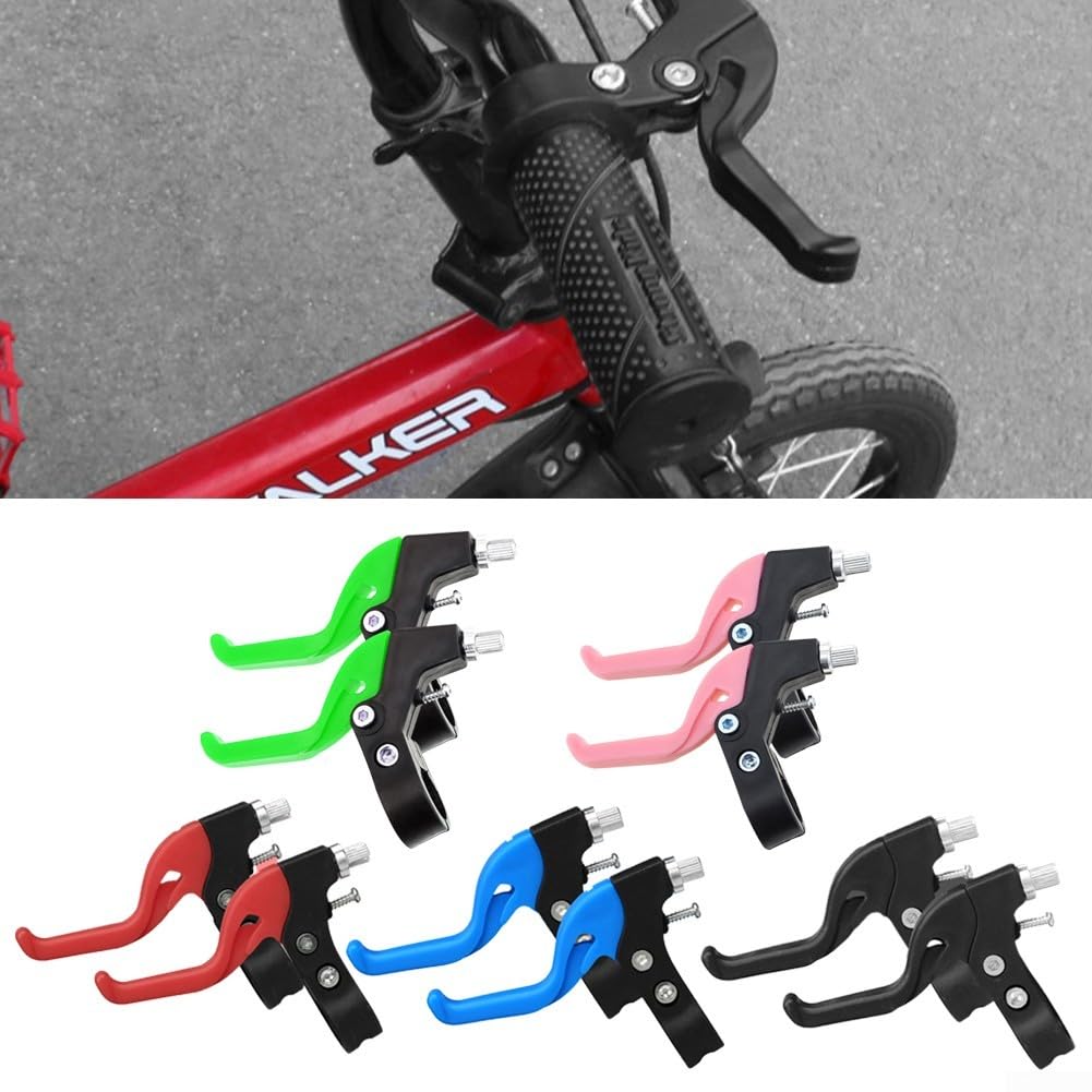 Gdfnmogo Kinder-Fahrrad-Bremshebel-Set, 2,2 cm Lenkerdurchmesser, kompatible Kinderfahrrad-Ersatzteile, leicht erreichbares Design für kleine Hände (Rosa) Sport & Freizeit