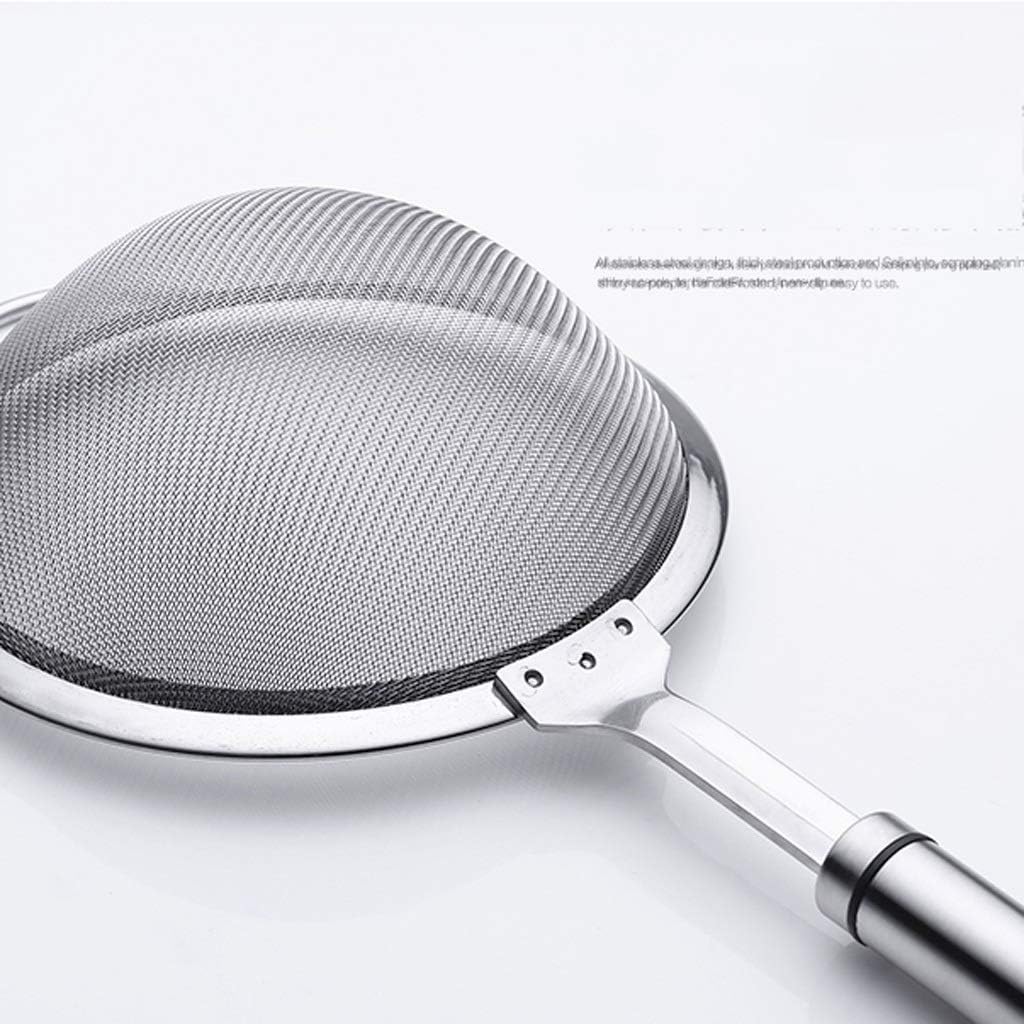 Food Strainers Kitchen Fine Mesh Strainer with Sturdy Handle and Wider Hook (Size : L) ()