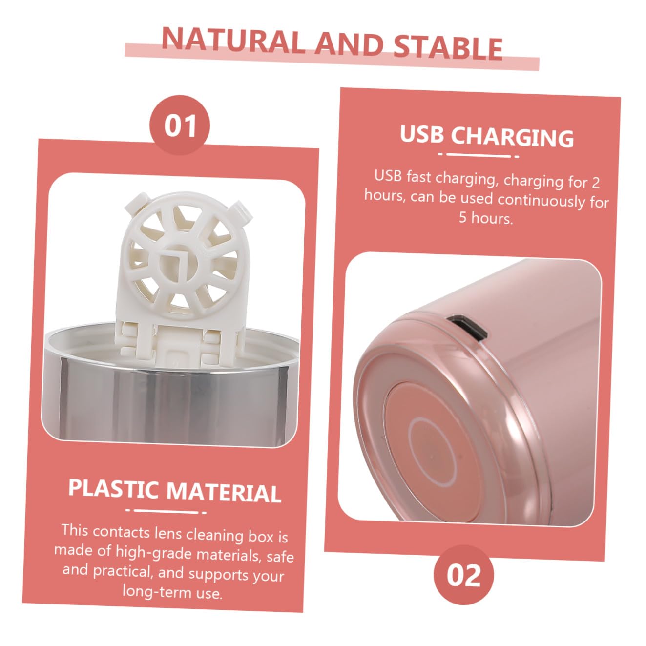 Macchina Automatica Portatile per Pulizia, Pulitore Occhiali in Plastica Facile da Trasportare, per Campeggio e Vacanze