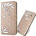 Produktbild Vicbey Leder Flip Wallet Sparkle Bling Kristall Diamant für Huawei Mate 20 Pro