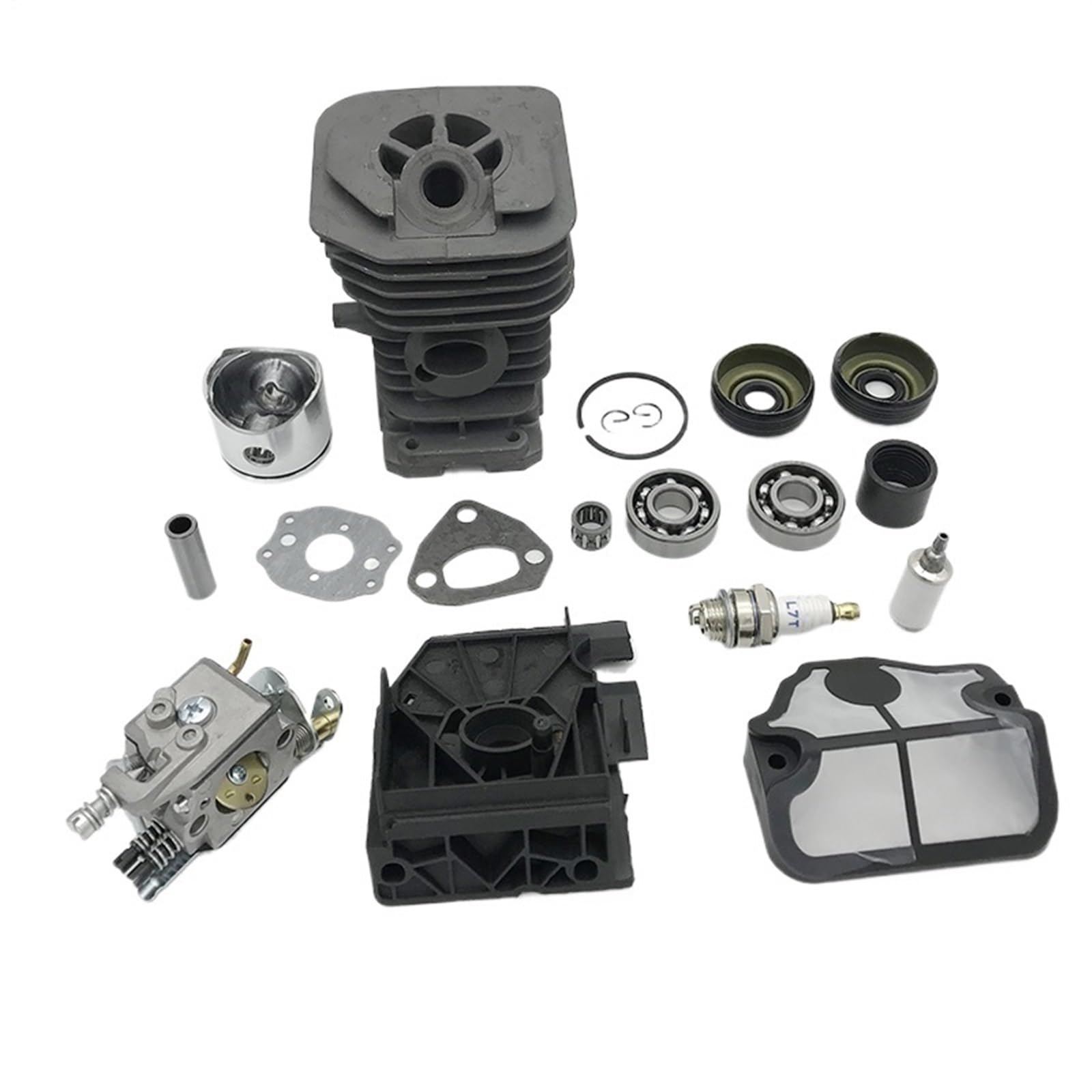 PEGGYLIN Kit de Filtro de Aire de carburador de bujía de pistón de Cilindro de 40mm Apto for Piezas de Repuesto de Motosierra Husqvarna 142 141