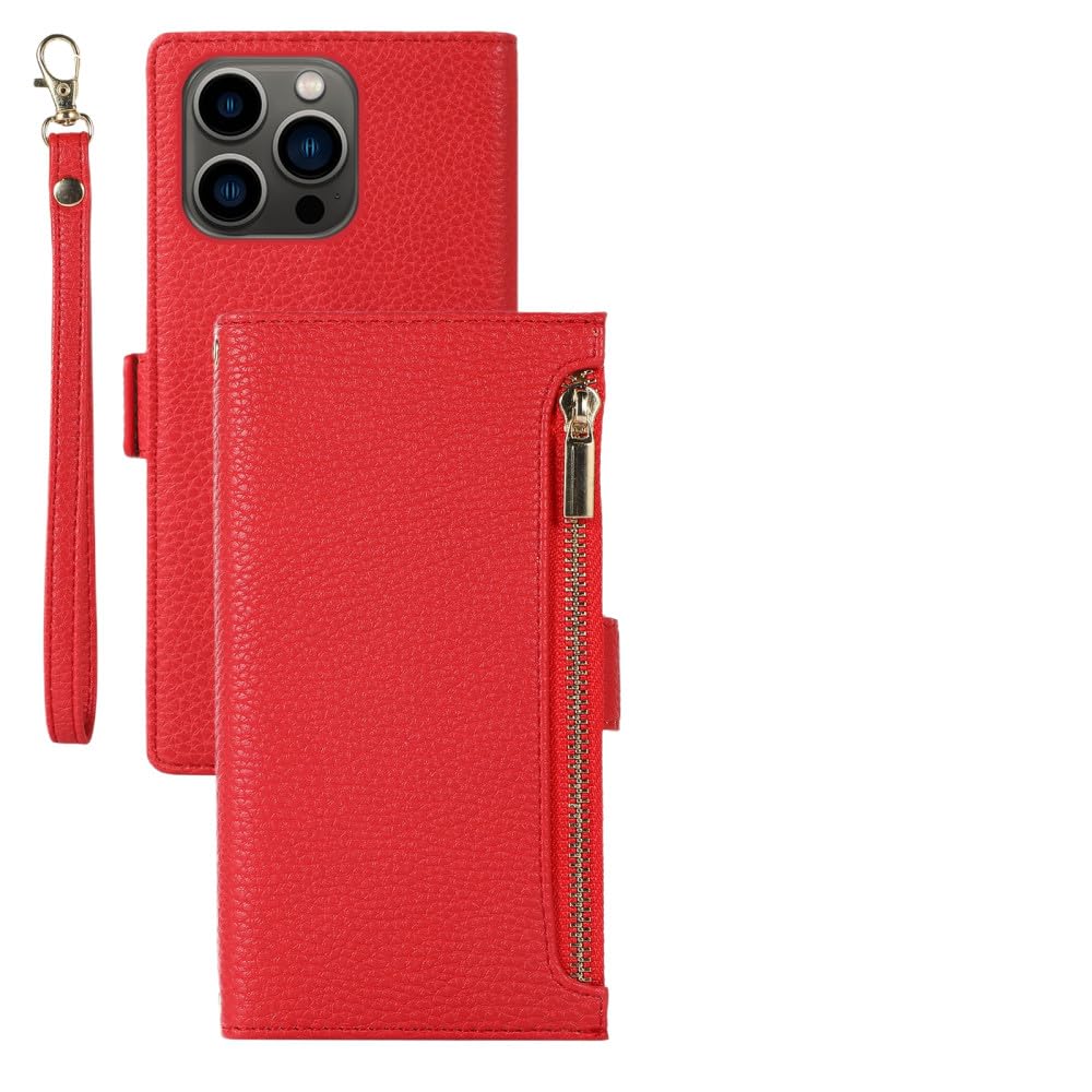 Amazon.co.jp: リストストラップジッパーフリップウォレット電話ケース