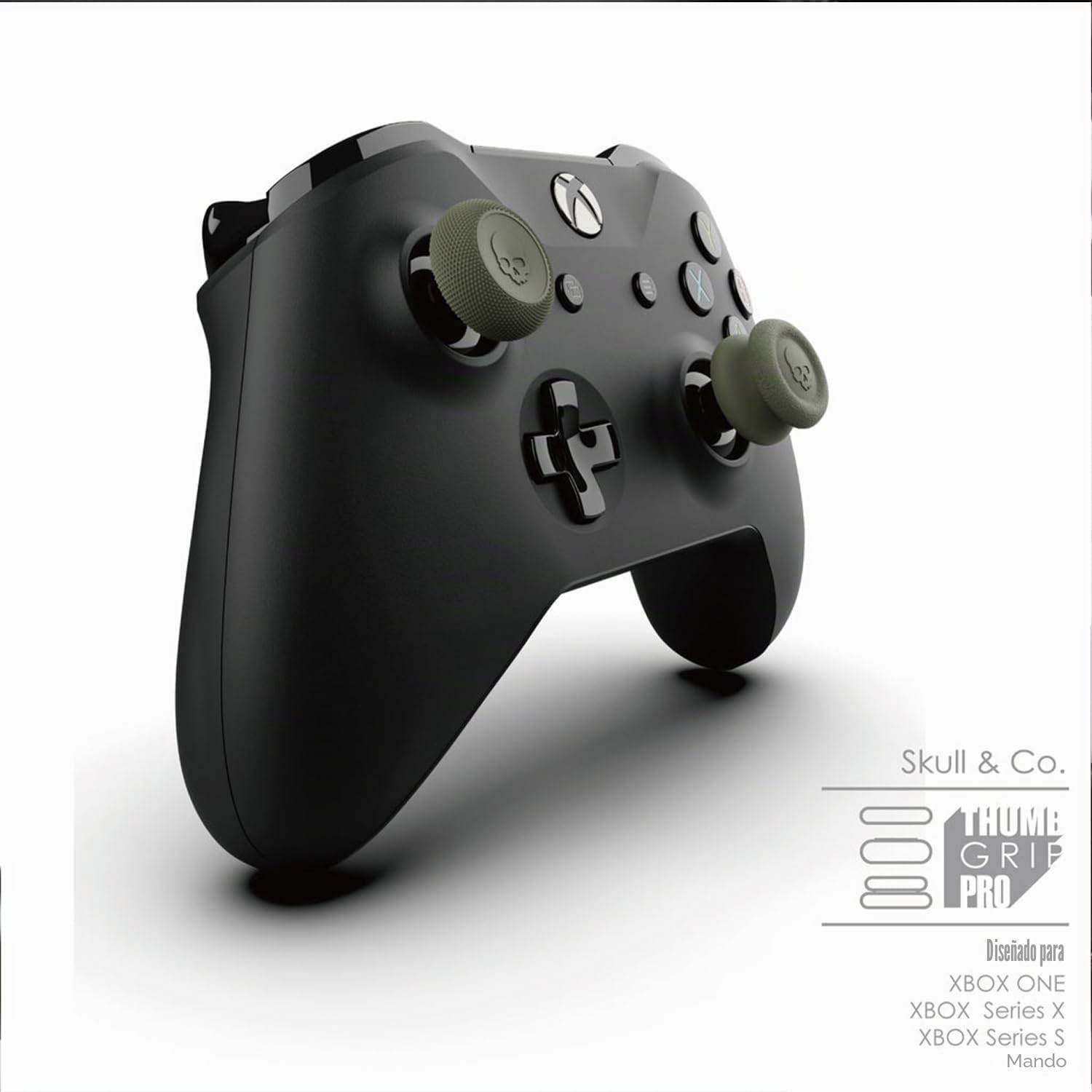 Skull & Co. Skin, CQC and FPS Thumb Grips Joystick Cap Analog Stick Cover for Xbox (XSX/XB1) Controller - Black, 3Pairs(6pcs)