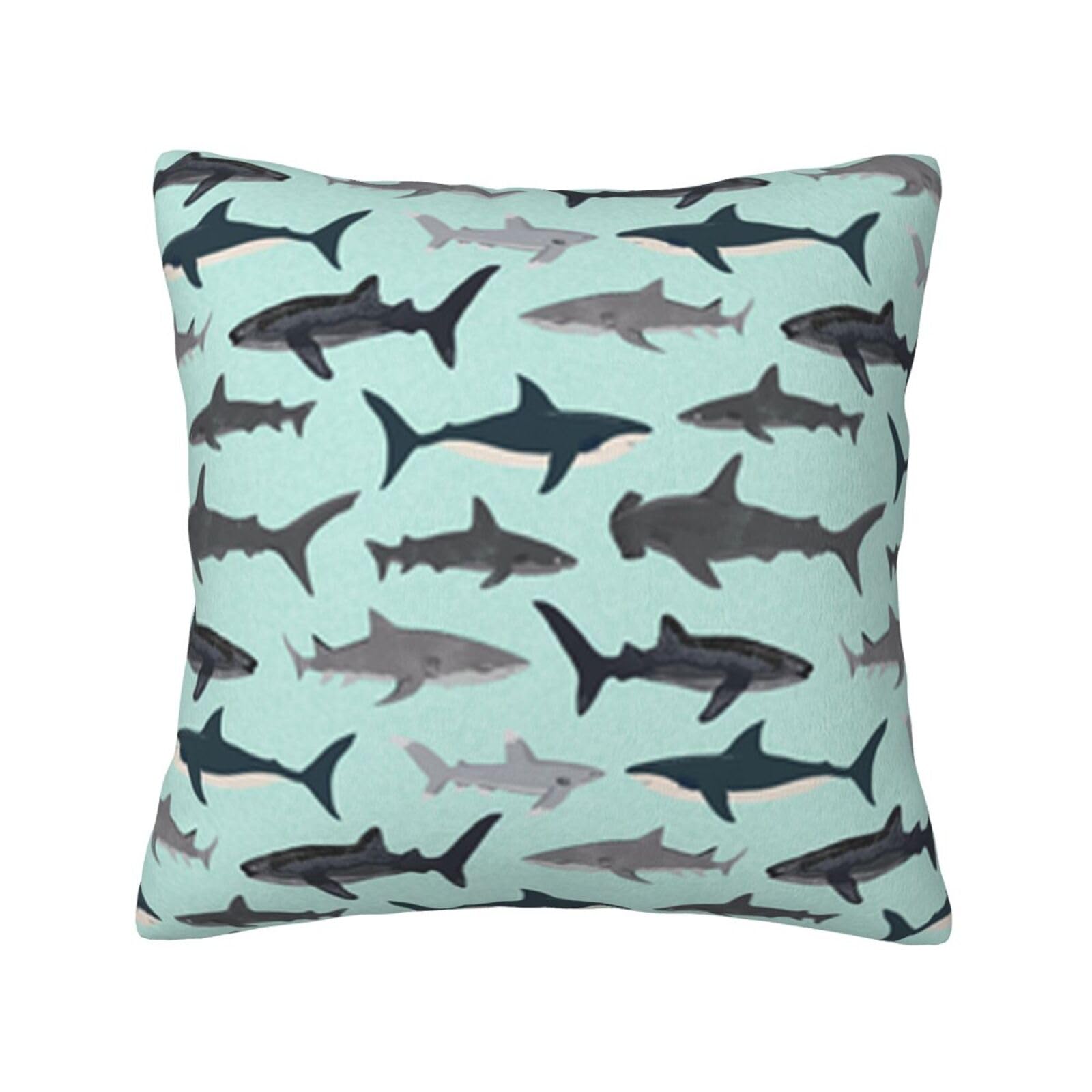 YFSGDLBN Shark printed Velvet pillowcase decorative Cushion Cover