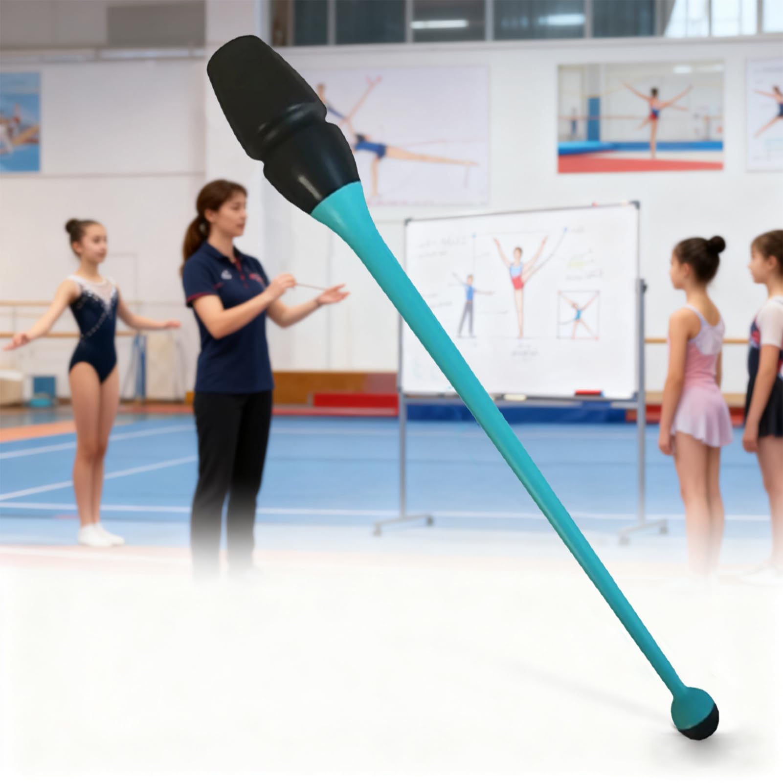 Massues De Gymnastique Rythmique En Caoutchouc Antidérapant – Bicolores, Démontables, Pour Filles, Entraînement Compétition Ou Maison