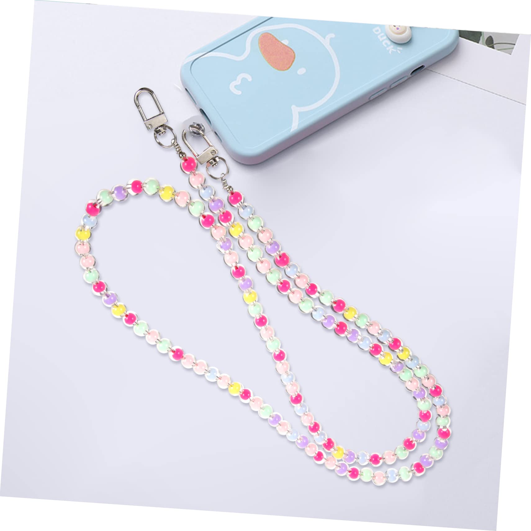 Gadpiparty 2 Piezas hebilla de cadena de teléfono móvil llavero pulsera cordón USB accesorios moviles accesorios para moviles Los telefonos correa de llavero cordón de el plastico