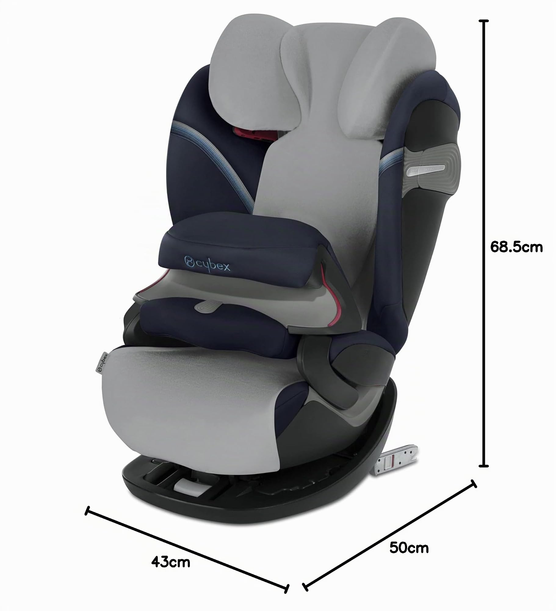 CYBEX Gold Sommerbezug für Pallas S-Fix & Solution S-Fix, Grau | Für Kinder-Autositze, Angenehm kühl an warmen Tagen, Vermeidet starkes Schwitzen, Einfaches Überziehen