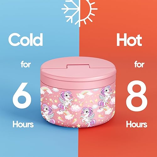 Miniatura 4 de Termo de sopa de 12 onzas para comida caliente para niños, tarro de comida aislado al vacío, termo de sopa sin torsiones para comida caliente
