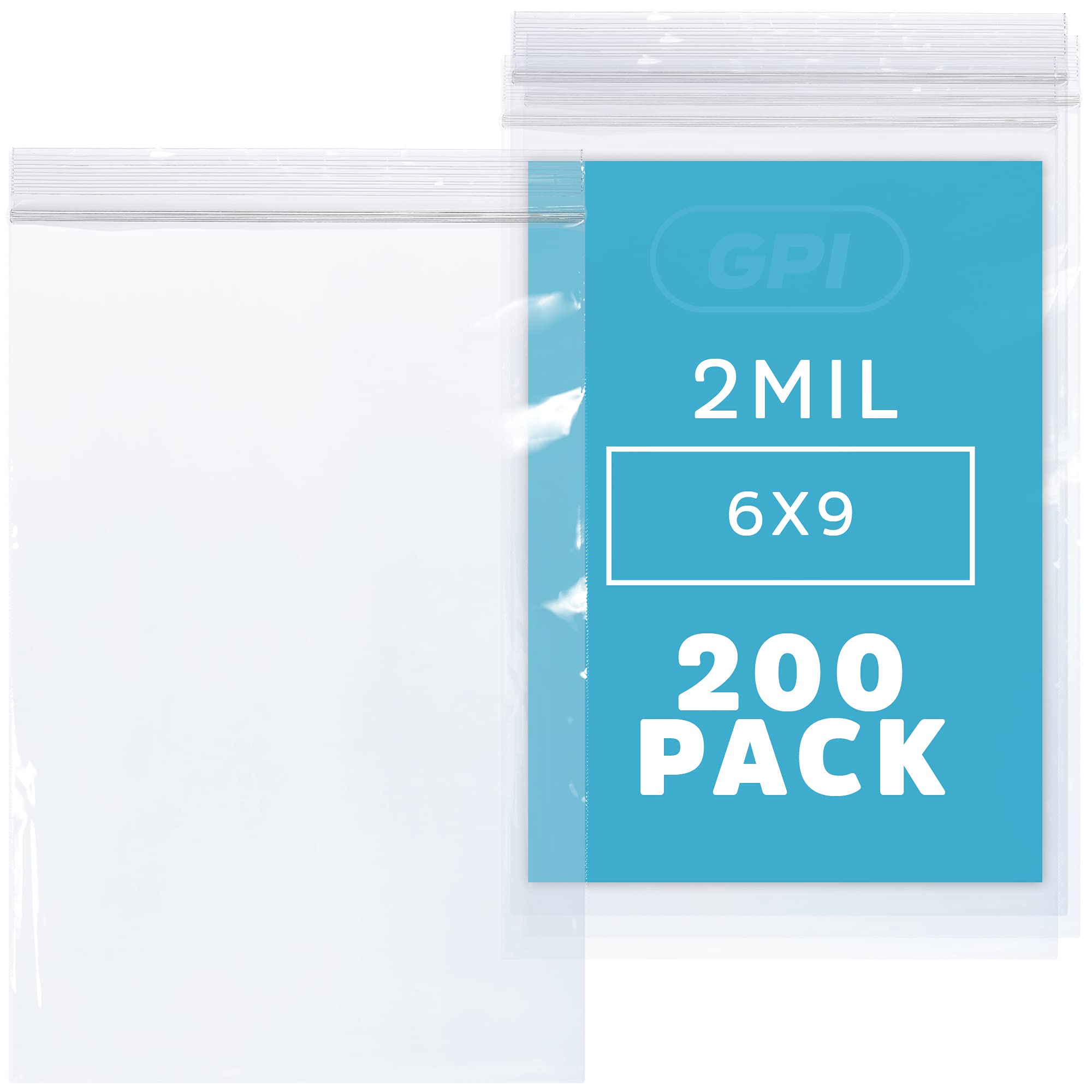 CLEAR PLASTIC RECLOSABLE ZIP BAGS – Bulk GPI Pack Of 200