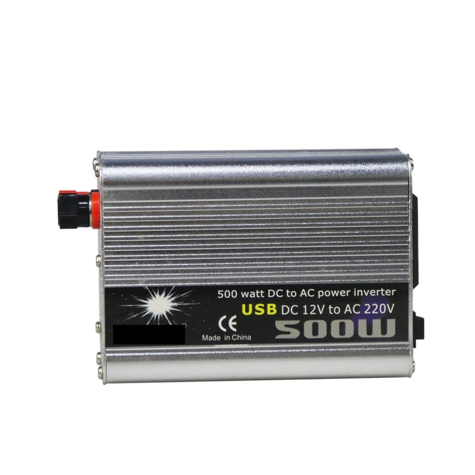 CUDTAPI Pure Sine Wave Car Inverter 12V 220 500W 1000W 1500W 2000W DC To AC Voltage Converter Modified Pure Sine Wave Power Transmission Electricity Aluminium(500W,Onecolor,50HZ)