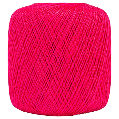 Image of Coats Crochet 154.0332 Aunt Lydia's Cotton Classic Size 10, Hot Pink