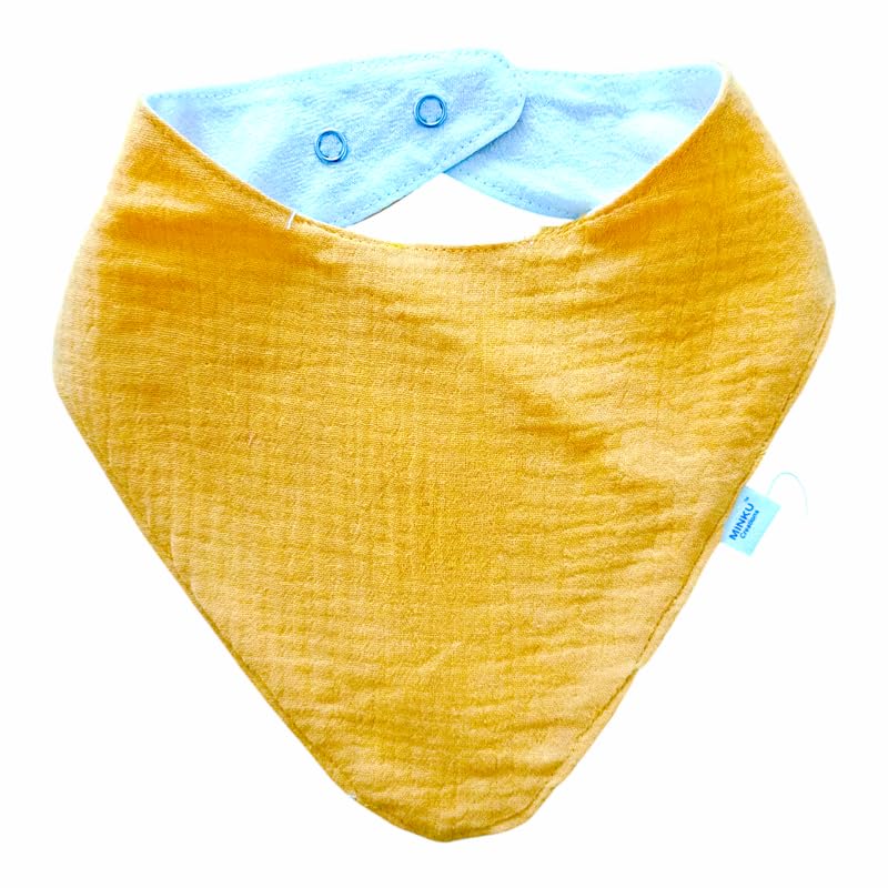 Double Layer Crinkled Muslin Bibs – Ultra-Soft, Absorbent & Breathable Baby Bibs for Teething & Feeding-image-32