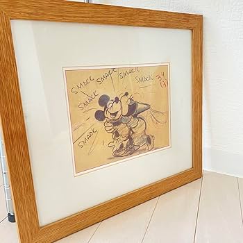 【海外限定】ミッキー ミニー ラフ画 2点 絵画 インテリア おしゃれ Amazon.co.jp: 海外限定ミッキー ミニー ラフ画 2点 絵画