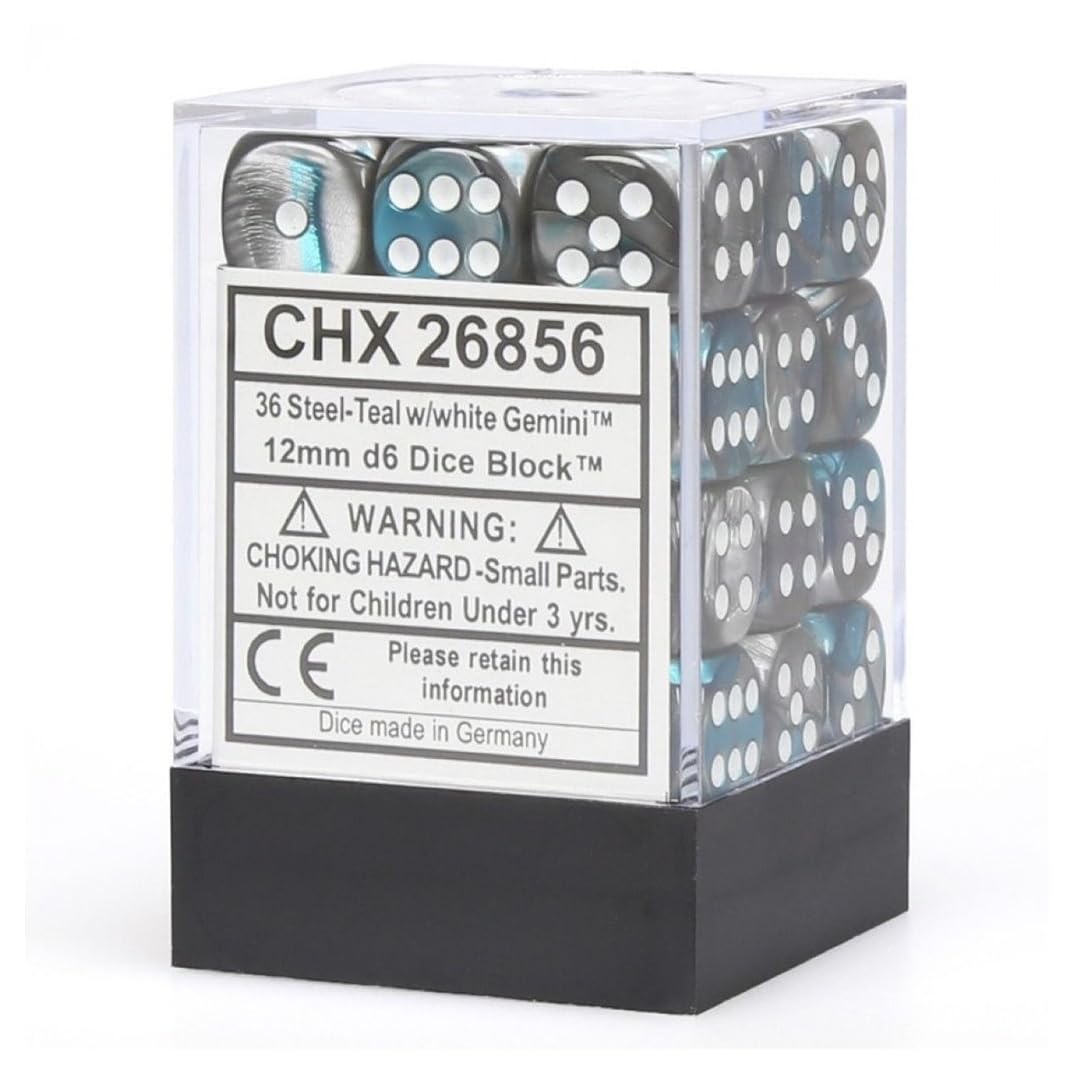 Amazon.com: DND Dice Set-Chessex D&D Dice-12mm Gemini Steel, Teal
