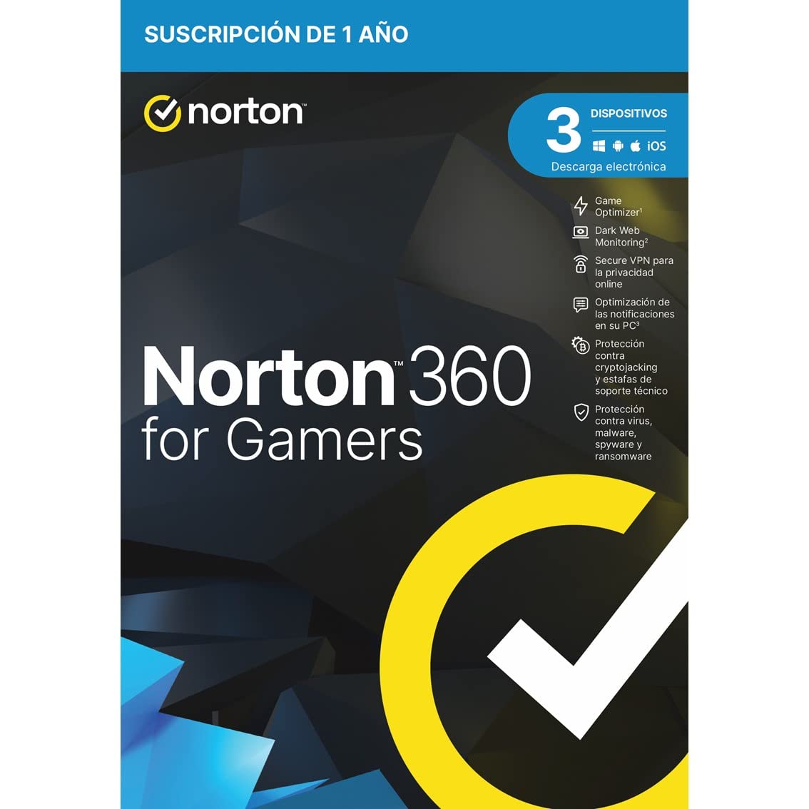 Norton 360 Gamers 50GB Es 1 Us 3 Dispositivo 1A-image