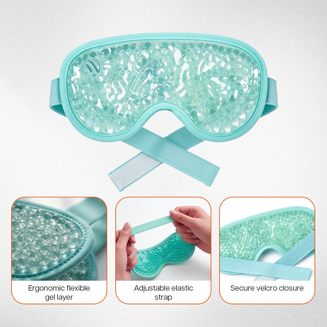 Wiselife Cooling Eye Gel Mask for Dark Circles, Puffy Eyes, Dryness & Redness Relief | Reusable Cooling Gel Eye Pads for Pain & Stress Relief | Soothing Eye Patch for Women & Men, Hot & Cold Therapy — Amazon image 3
