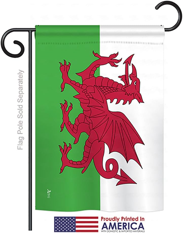 Wales Garden House Flags Set Regional Nationality Nation International World Country Particular Area Small Decorative Gift Yard Banner Made In USA 28 X 40