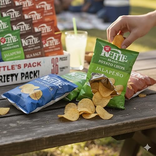 Miniatura 3 de Kettle - Paquete variado de papas fritas, caja de aperitivos de 36 unidades, paquete de cuidado saludable para adultos, caja de regalo surtida a