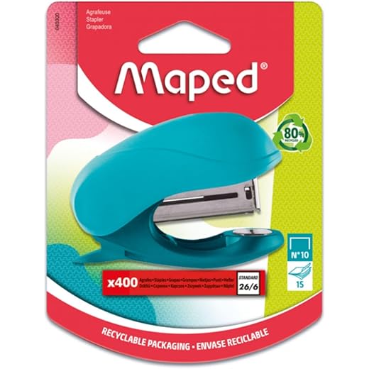 Maped Vivo N Degree Mini Stapler 400 Staples