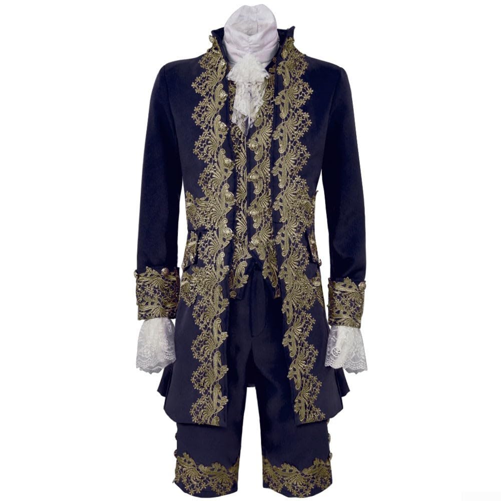 Niceminiwall para Traje Cosplay para Caballero Británico Hombre para Estilo Victoriano(Blue XL)