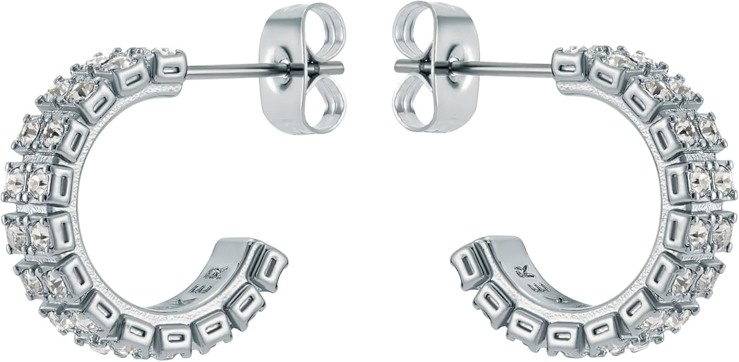 Ted Baker London Double Crystal Hoop Earrings For Women - Image 3