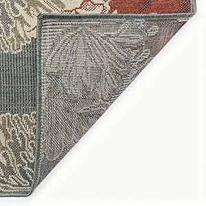 Liora Manne Riviera Low Profile Easy Care Weather Resistant Indoor/Outdoor Rug-Transitional, Botanical, Ocean, Contemporary, Reef Border Ocean 4'10" x 7'6" Liora Manne Riviera Low Profile Easy Care Weather Resistant IndoorOutdoor Rug Transitional Botanical Ocean Contemporary Reef Border Ocean 410 x 76