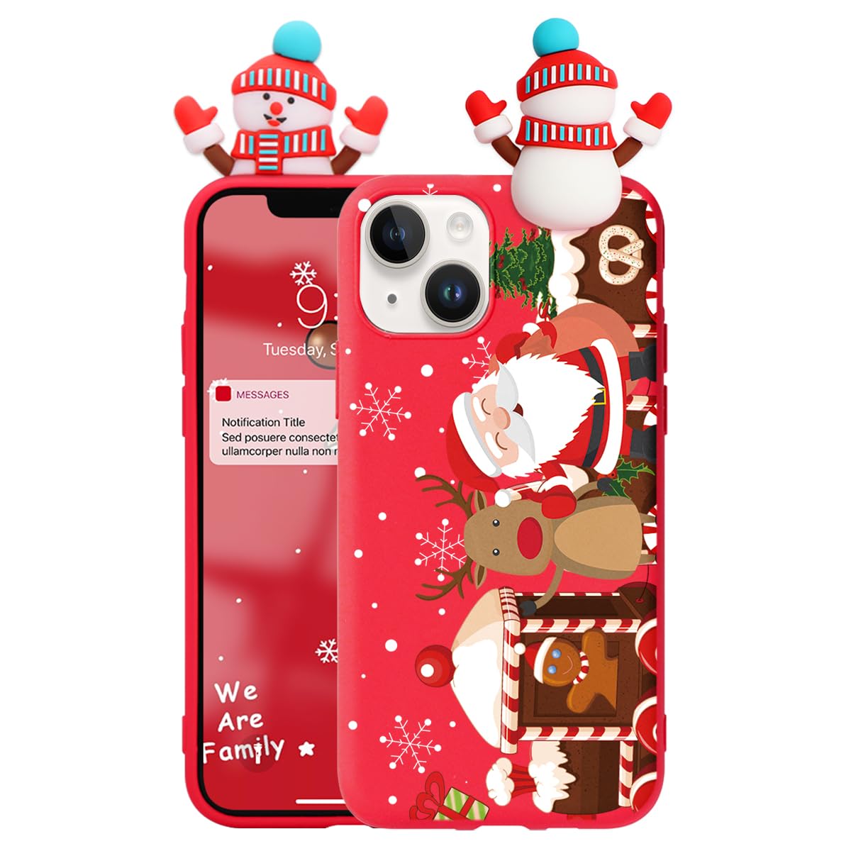 Yoedge Cover per Apple iPhone 6 Plus, Natale Custodia 3D Bambola