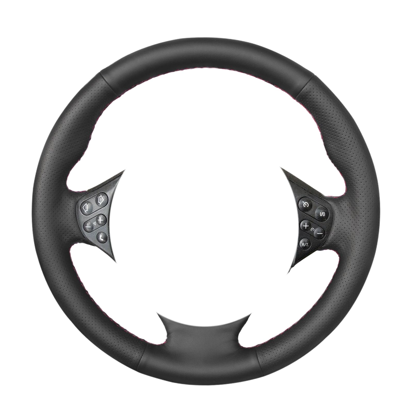 MEWANT Hand-Stitched Black Artificial Leather Steering Wheel Cover Wrap for BMW 5 Series E39 1999-2001 / M3 1998-1999 / Z3 E36/8 2000 2001 2002