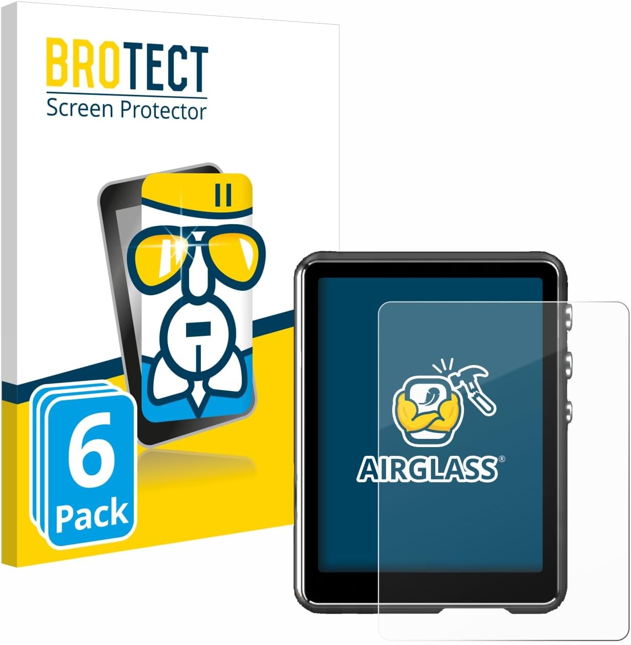 BROTECT Glass Screen Protector Film Compatible with Mechen M3 (6 Pack) - Glass-Foil 9H Protection [Scratch Resistant, High Clarity]