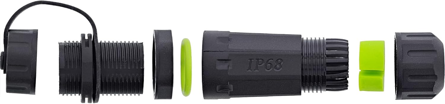 Inline USB A Cable Coupler Short IP68 Waterproof Shielded USB A Female to Female 5Gbps Data & 5V/2A Current USB Extension for Outdoor & Tech 69927Q