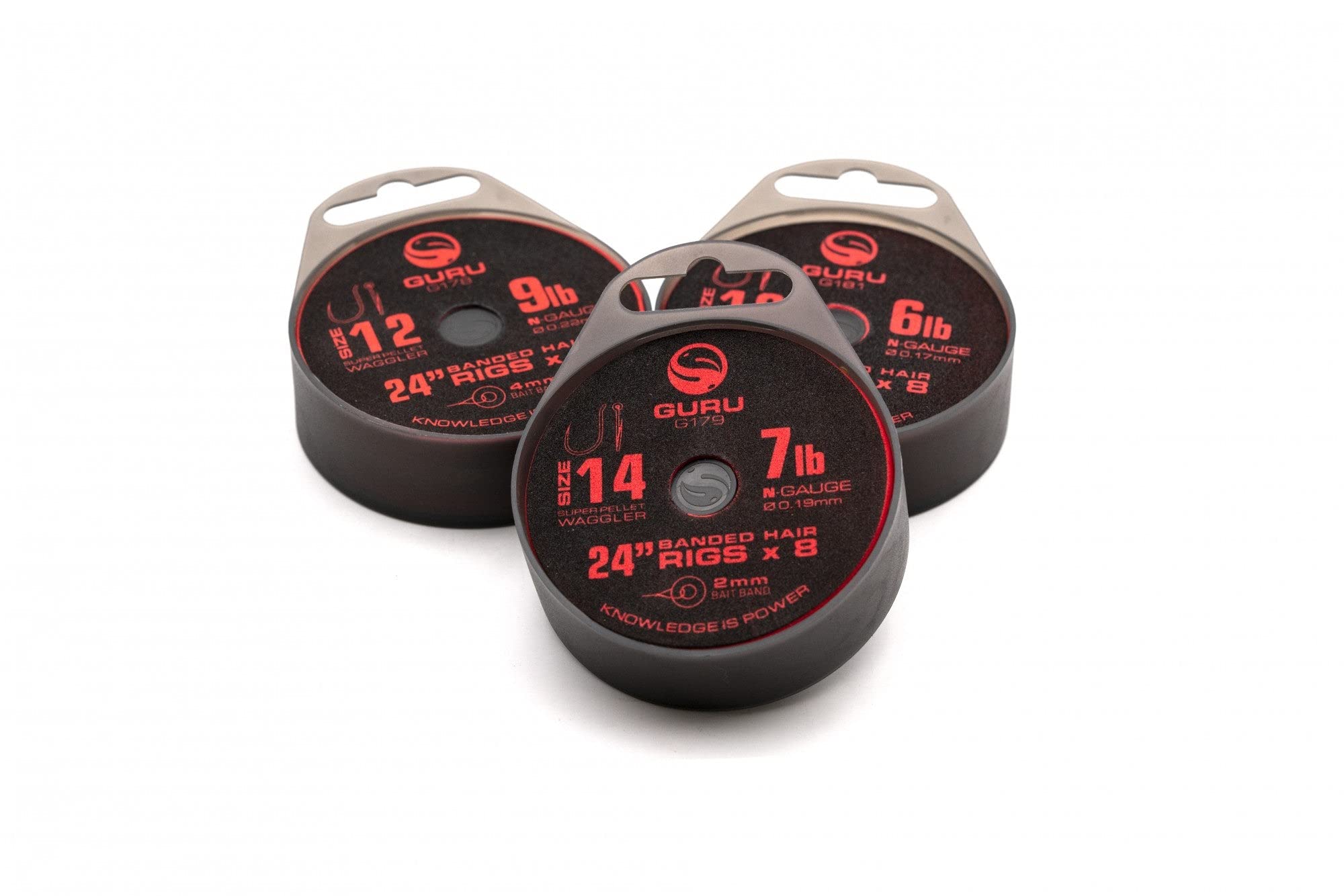 Korda Guru Super Pellet Waggler 24'' Banded Hair Rigs (Size 14)