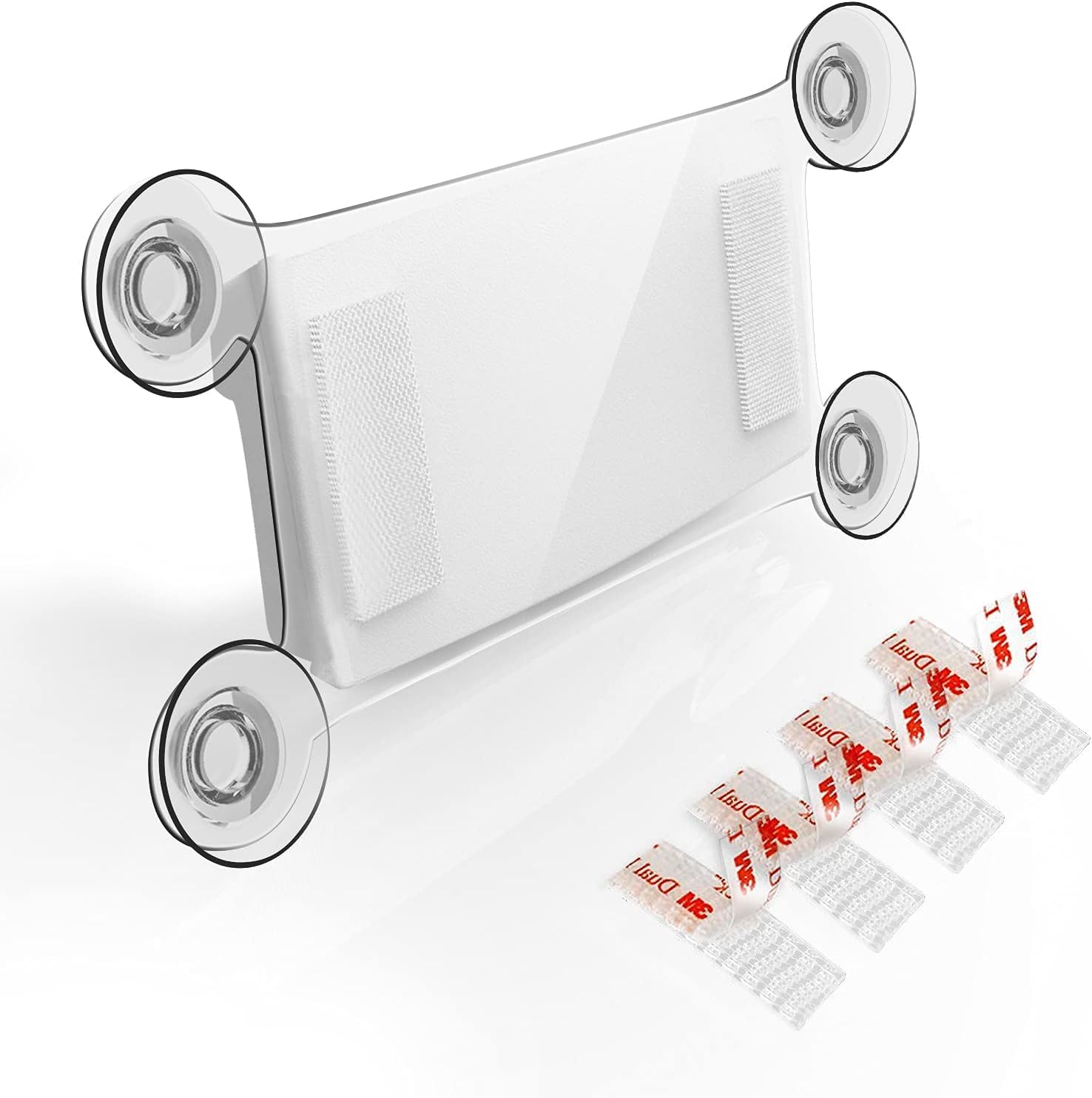 EZ Pass Holder - IZoom/IPass Holder/Toll Pass/TransponderHolder Compatible with Most US States Toll Pass Windshield Mount Suction Cup Holder(4 Mounting Strips Included)