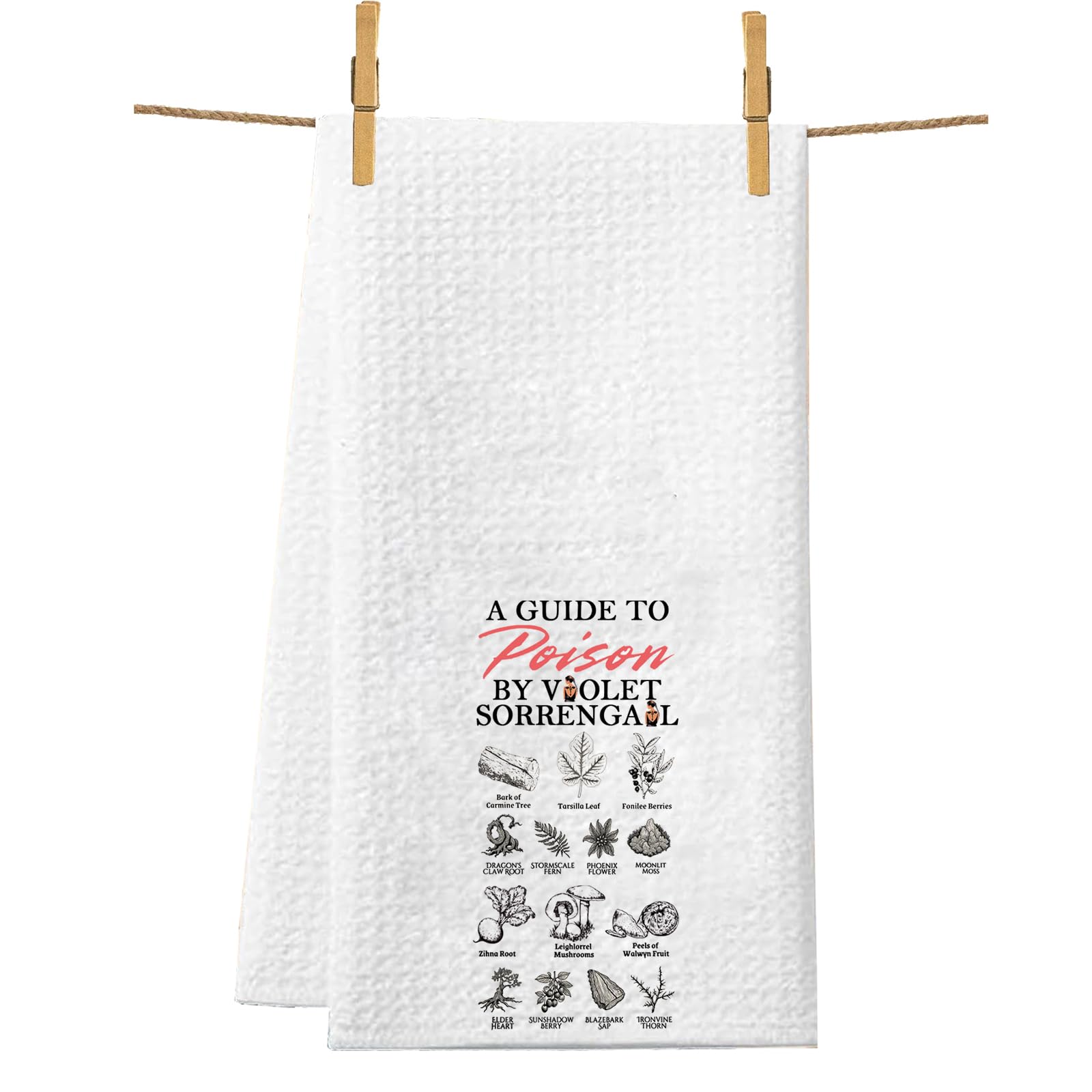 Serviette de cuisine absorbante 4ème aile violette pour fans de magie