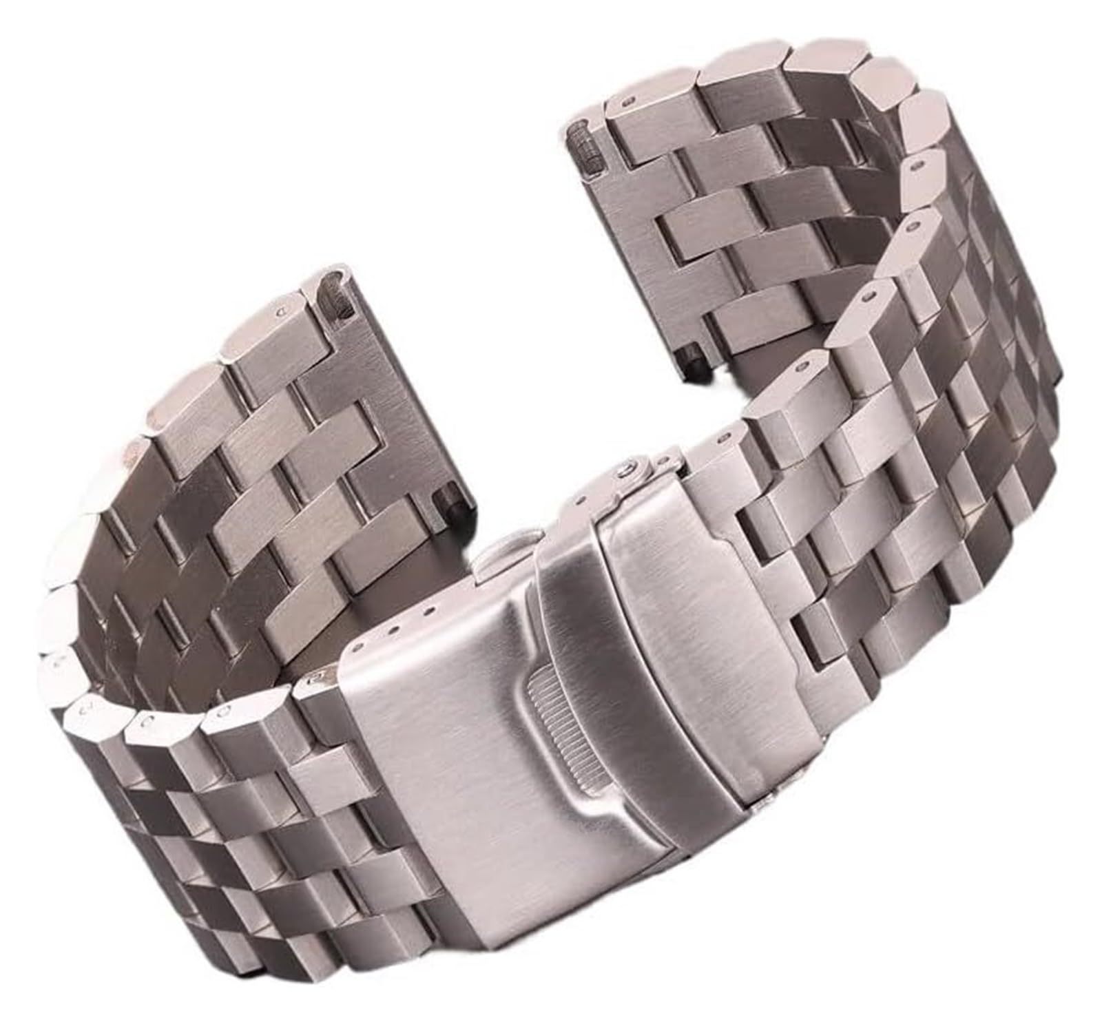Pasek do zegarka Solidny pasek do zegarka ze stali Męski pasek sportowy zegarek ze stali nierdzewnej bransoletka z paskiem 18mm 20mm 22mm 24mm kobiety mężczyźni metalowy szczotkowany pasek do zegarków