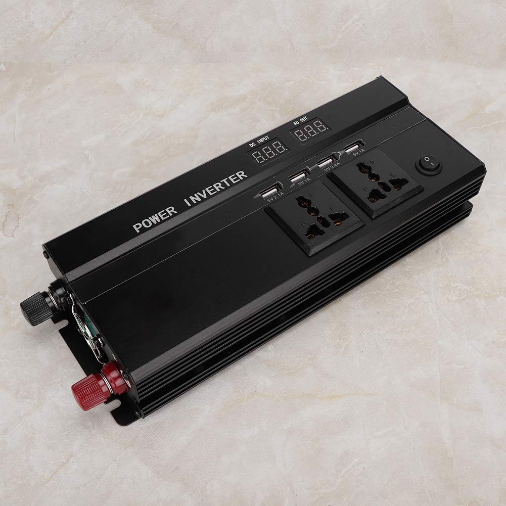 Onduleur de 5000 Watts, Onduleur de Puissance 5000W 12V à 220V pour Voiture avec écran LCD pour Automobile