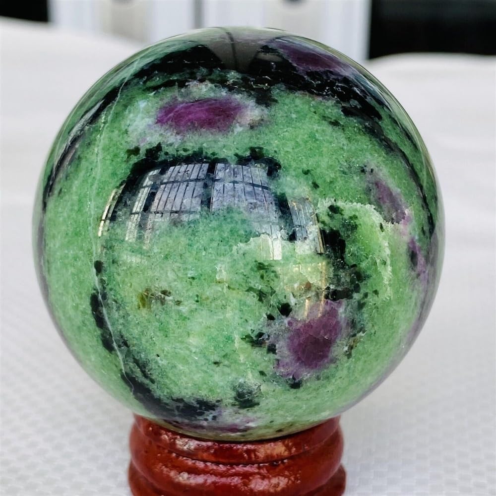 Boule de pierres précieuses pour décoration de maison et bureau en cristal poli unique