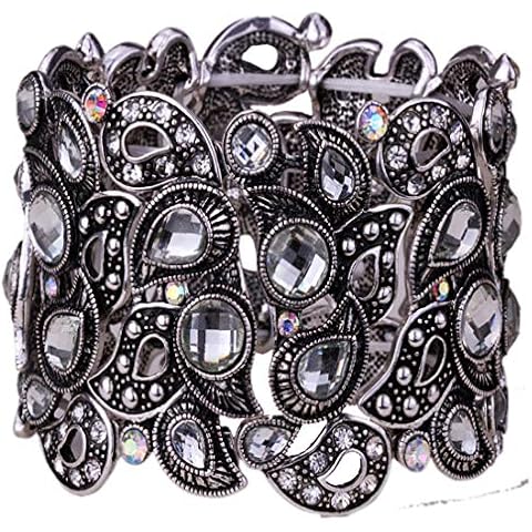 YACQ Women's Flower Stretch Bracelet Cover