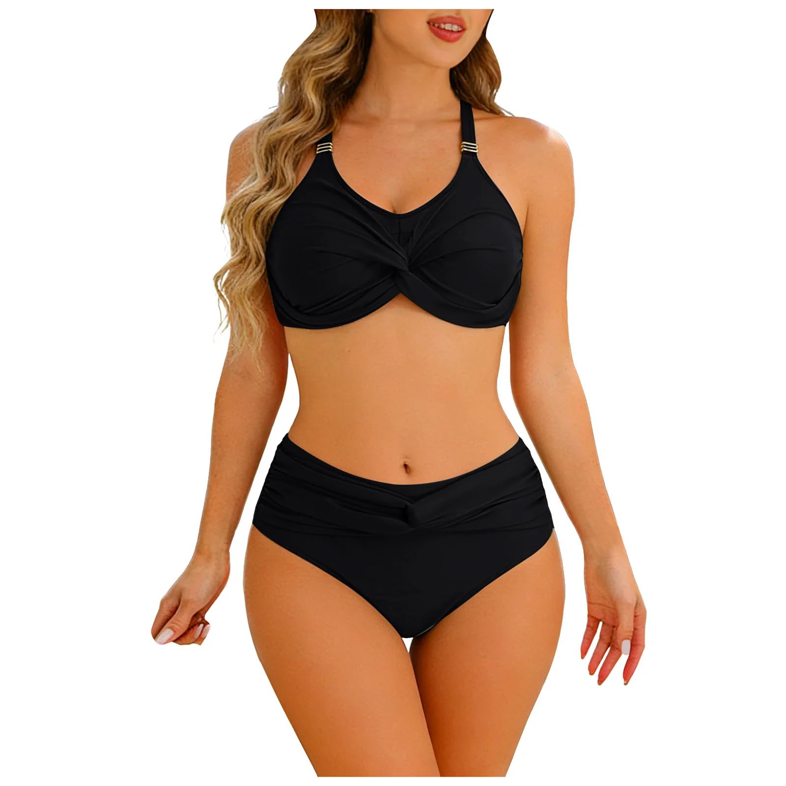 Bañador Mujer Bikini De Talle Alto para Mujeres Bañadores Sexys De Dos Piezas Traje De Baño Vintage con Estampado Retro De Tiro Alto