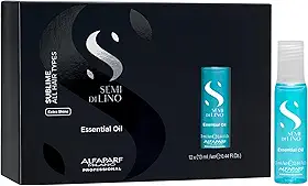 Alfaparf Milano Semi Di Lino Sublime Essential Oil Ampola de Brilho- Ampola azul - Para todos os tipos de cabelos - Contém 12 ampolas - Qualidade profissional de salão 13ml